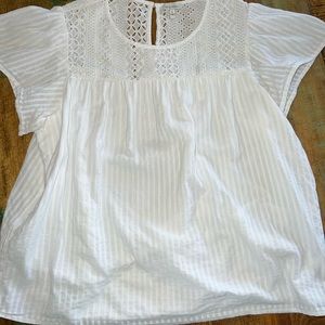 Ella Moss white cotton top. SZ. L